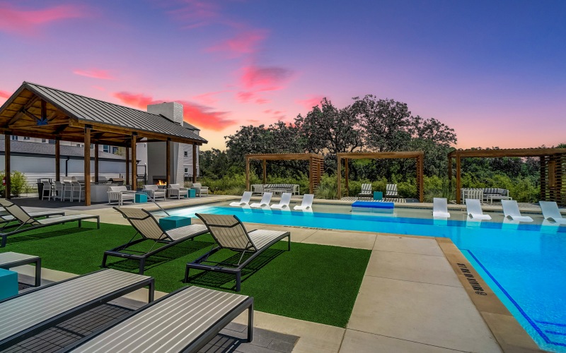 Resort style pool in Boerne TX